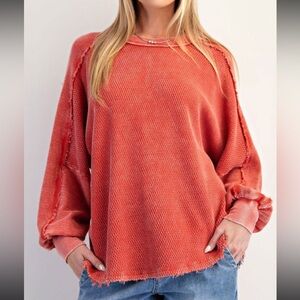 Women's Easel Ling Sleeved Waffle Knit Top